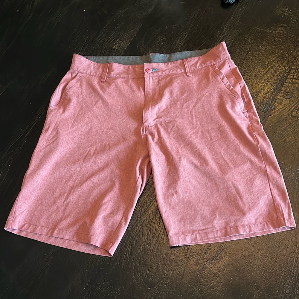 NWOT Split Men’s Shorts Heather Red Color  W34 Length 21”
